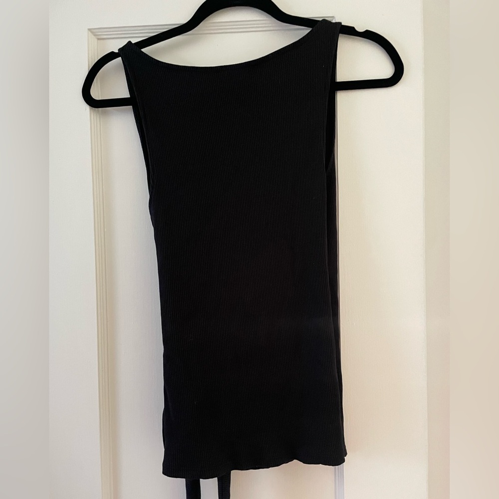 Express Black Ribbed Knit Top - Picture 3 of 4